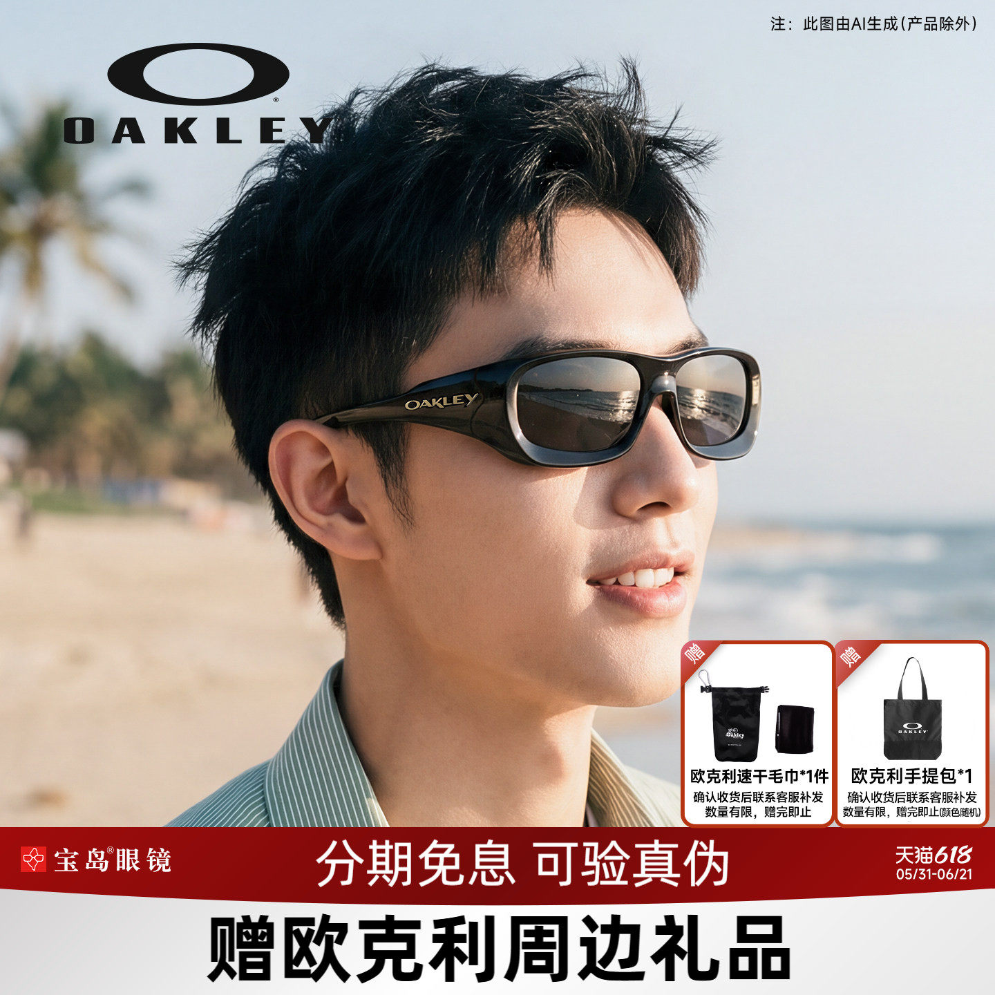 Oakley欧克利太阳镜时尚头发箍墨镜遮阳眼镜可配近视染色镜片9494