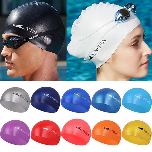 硅胶颗粒泳帽游泳帽英发训练比赛