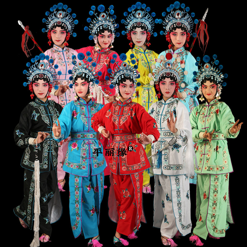 京剧戏曲戏剧越剧女打衣白蛇传小青服饰杨家将武旦刀马旦战衣战裙