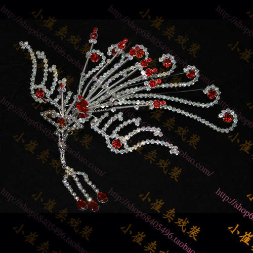 京剧豫剧七彩镶钻红娘卧凤头饰