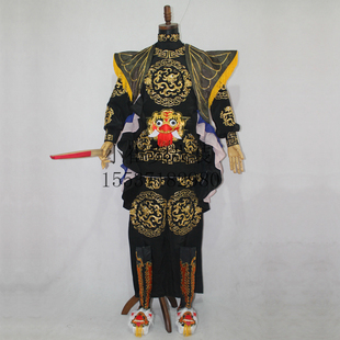 变脸服装变脸道具川剧变脸 马甲 小龙帽尾飘带 变脸服装全套