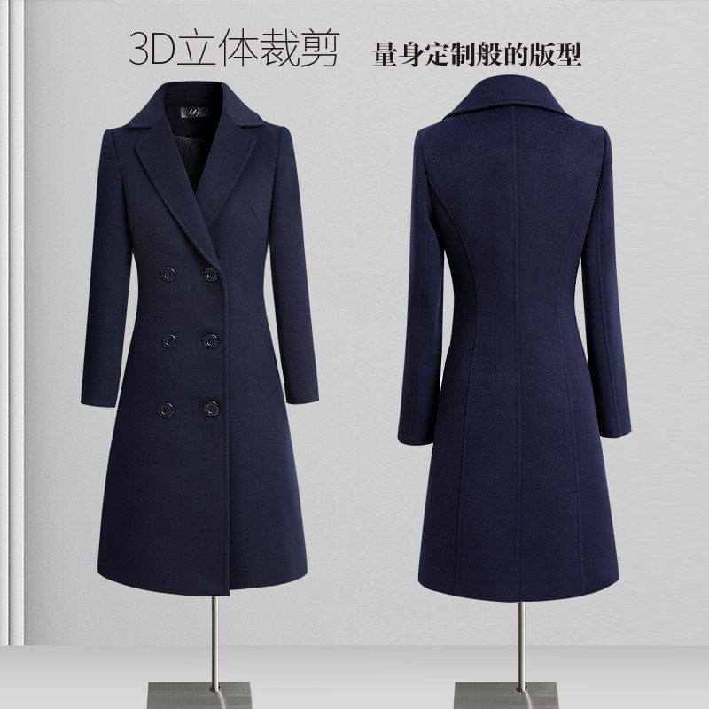 毛呢外套女秋冬中款加厚保暖