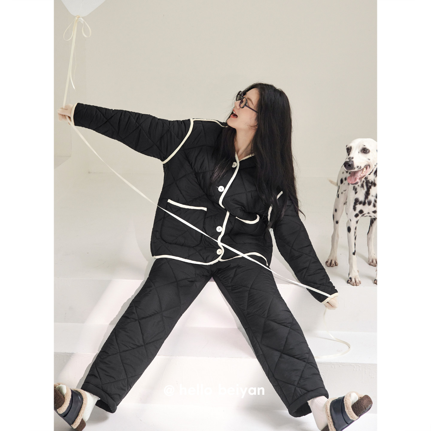 贝妍新款夹棉睡衣女冬季加厚保暖开衫家居服加绒棉袄黑色大码套装,女士内衣/男士内衣/家居服,睡衣/家居服套装,淘宝优惠券,粉丝福利购,淘宝优惠卷