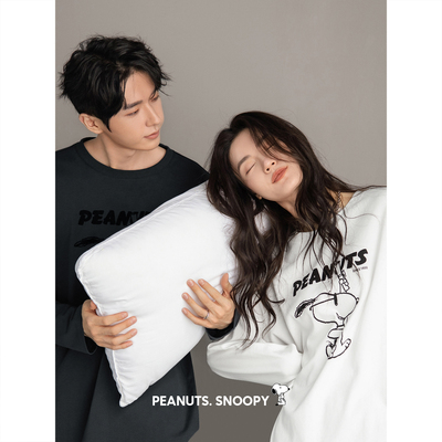 贝妍春秋可爱史努比长袖情侣睡衣