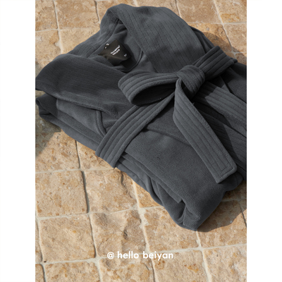 贝妍男冬季加厚珊瑚绒可外穿睡袍