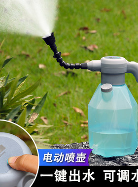 电动小喷壶锂电池洒水壶园艺打药喷雾器家用自动浇水壶清洁消毒