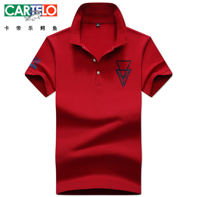 CARTELO/¿¨µÛÀÖöùÓã2018Ïļ¾Ð¿îÄÐ×°ÐÝÏзÁìtÐôÐÞÉí¶ÌÐäpoloÉÀ