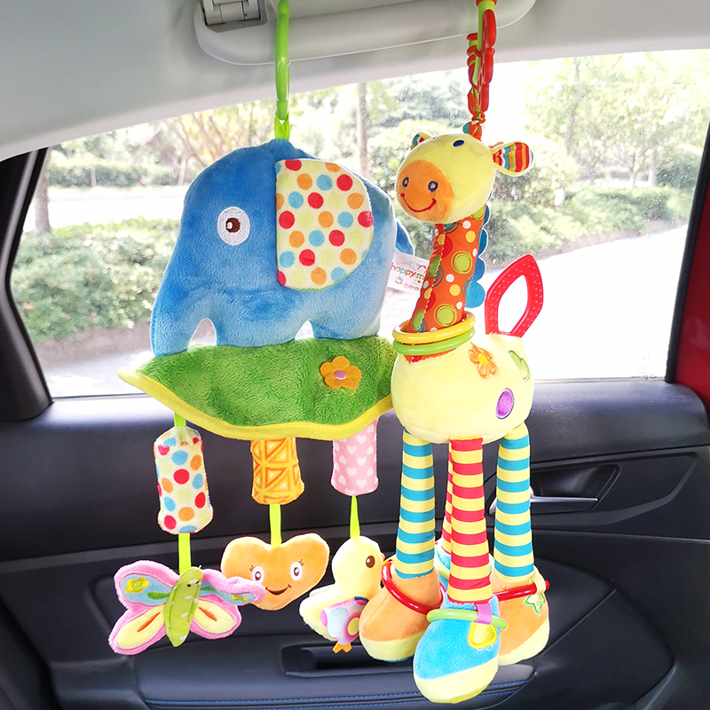 宝宝汽车安全座椅玩具车挂安抚车内车载玩具后排幼儿婴儿房顶吊挂