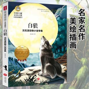 沈石溪动物小说彩图美绘版 正版 书 12岁小学生三四五六年级课外阅读书籍著名中国儿童文学 白狼新版 免邮 费9