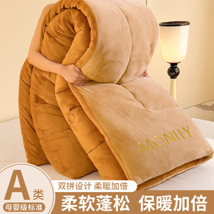 牛奶绒被子冬被2025新款冬季加厚保暖春秋棉被单人冬天珊瑚绒被芯