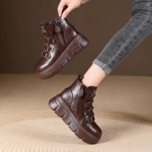 8cm厚底马丁靴女款新款爆款短靴