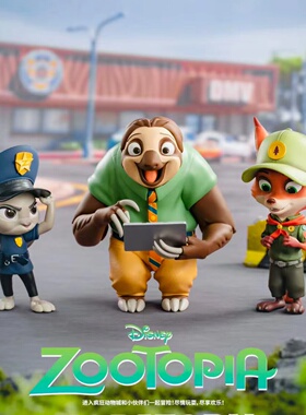 MORSTORM魔力风暴迪士尼疯狂动物城 超速闪电小尼克朱迪潮玩手办