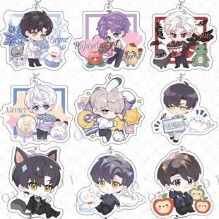 恋与深空挂件黎深祁煜秦彻沈星回夏以昼周边夹层亚克力钥匙扣挂饰