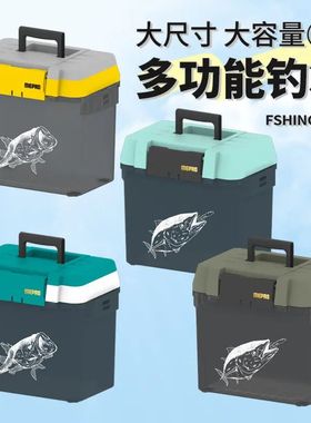 MEPRO明邦渔具新款活鱼钓箱台钓路亚双层大容量21升可背手提耐磨