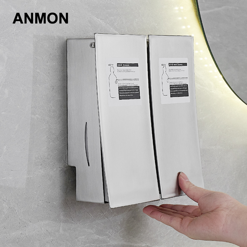 壁挂式不锈钢按压皂液器