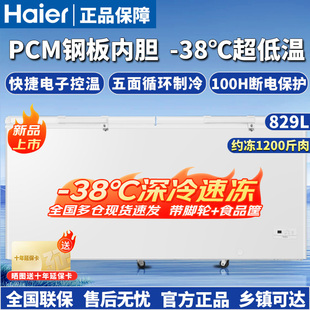 大容量冷藏冷冻零下38度速冻冷柜 829升商用卧式 海尔冰柜300 519