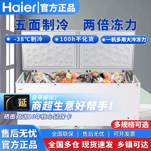 海尔379/519/719/829/升大冰柜冷冻冷藏保鲜肉柜食品商用冷柜单温