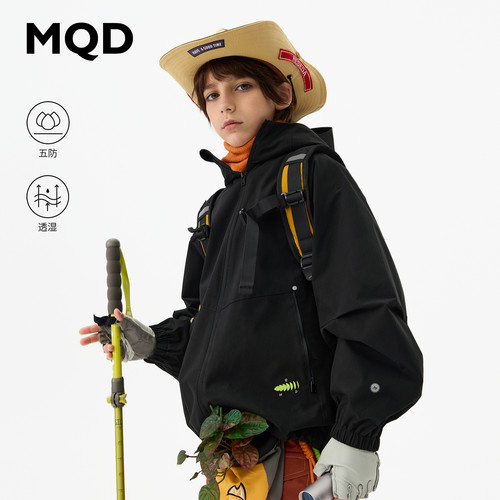 MQD马骑顿男童秋季五防外套