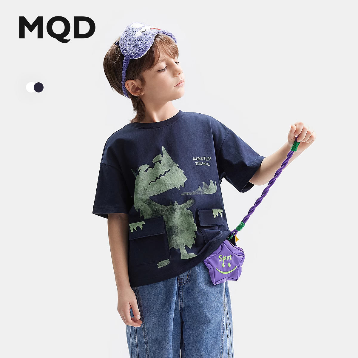 【怪兽系列】] MQD童装男童短袖t恤夏季款儿童打底上衣宝宝衣服