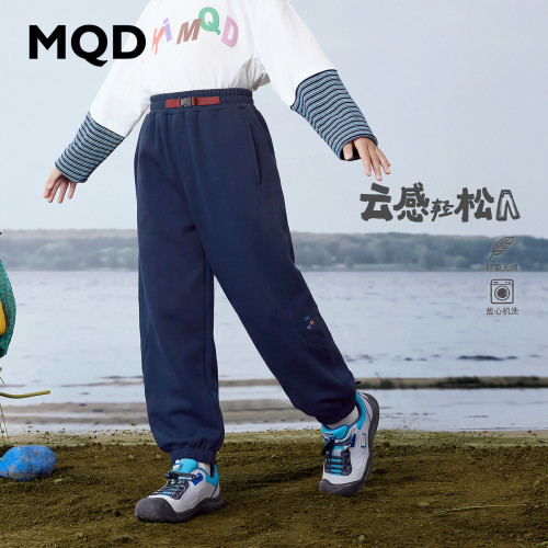 MQD童装儿童秋季束脚撞色运动裤
