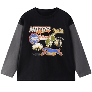 【弹力保型】MQD童装男童长袖T恤春秋宝宝衣服儿童长袖T恤打底衫