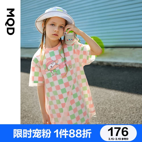 Платье, летняя юбка, детская мультяшная летняя одежда, детская одежда, в западном стиле, в корейском стиле