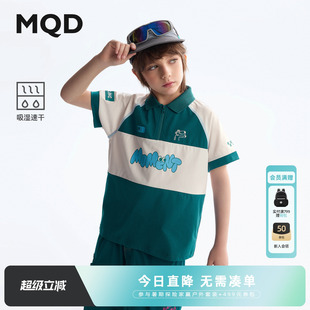 新款 MQD男童polo衫 2025夏季 上衣翻领衣服 儿童短袖 吸湿速干