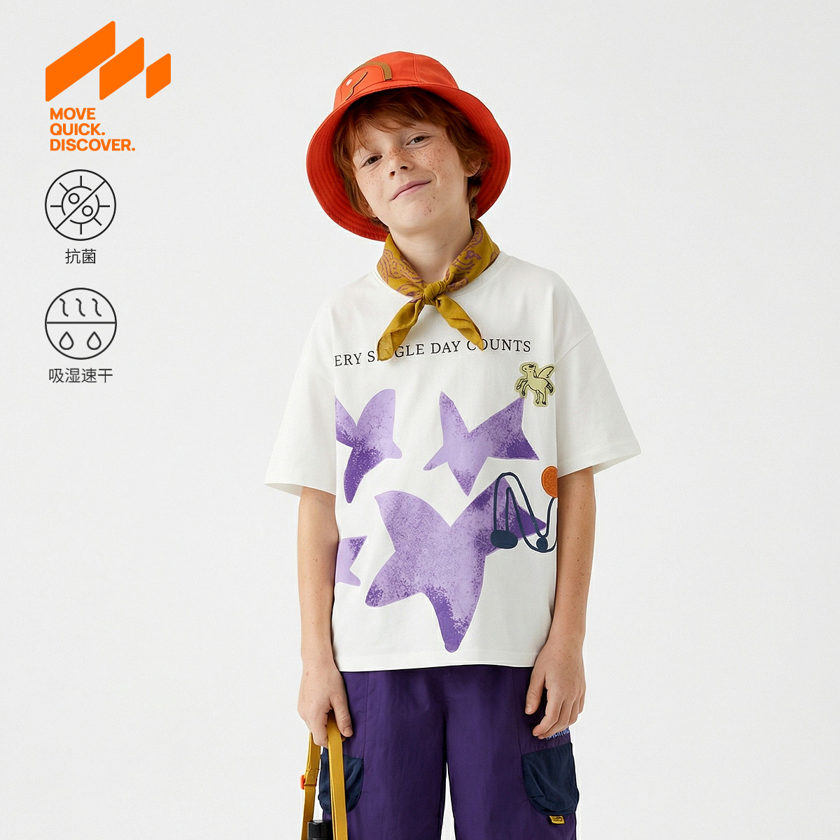 MQD马骑顿男童夏季短袖速干T恤图片