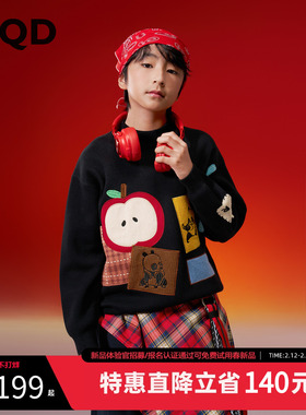 【新年系列】MQD童装男童毛衣针织衫25冬季新款儿童趣味喜庆上衣