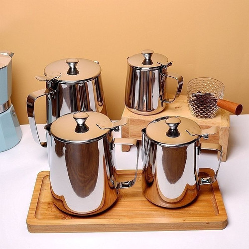 食品级不锈钢拉茶杯带盖冷水壶