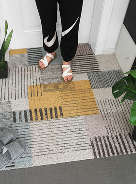 ＰＶＣ丝圈地垫门垫北欧入户门ins网红进门口家用踩脚垫塑料防滑