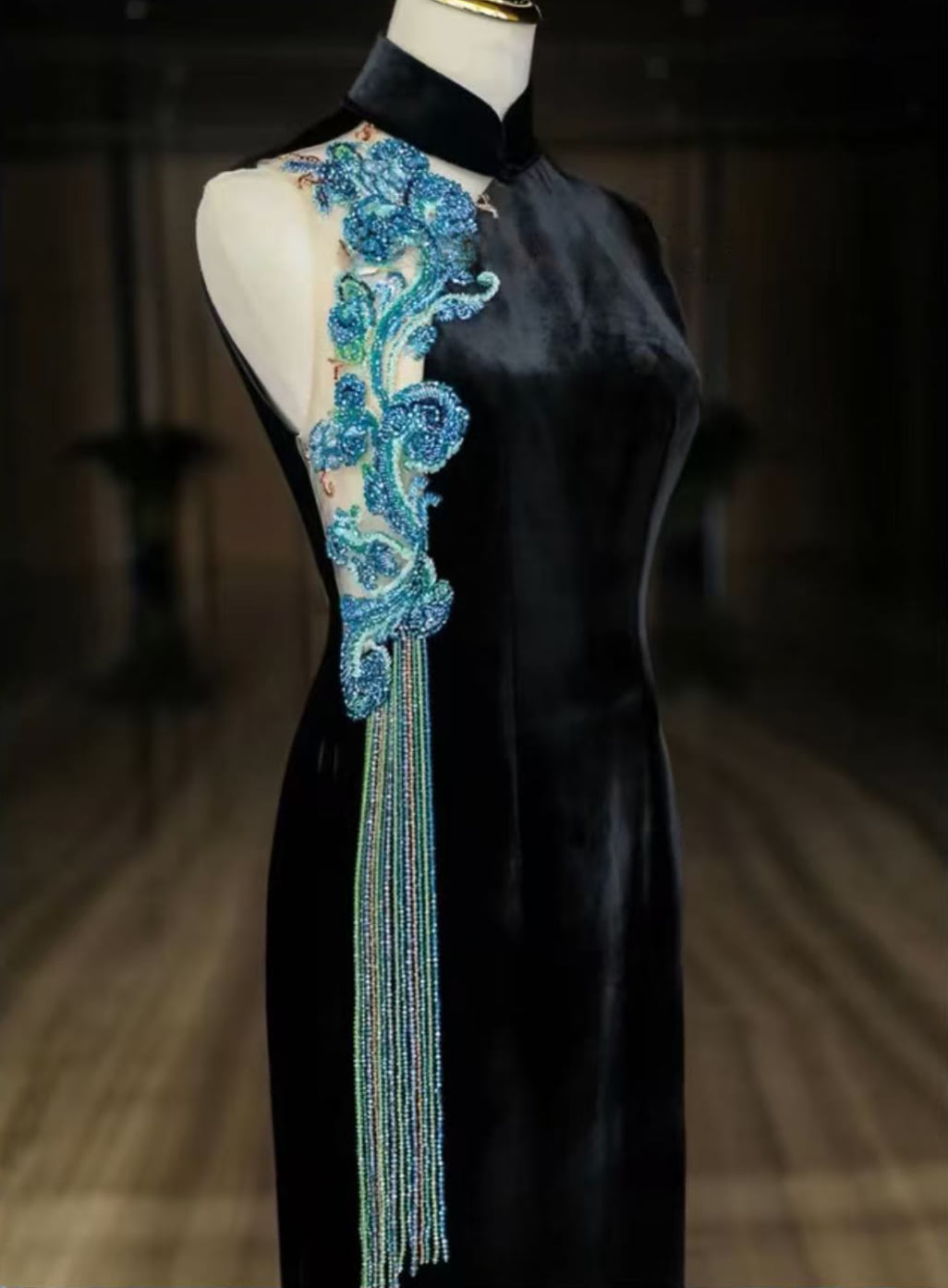 高端量身定制 ｜中式華服重磅真丝珠绣婚礼服高端喜婆婆喜妈妈