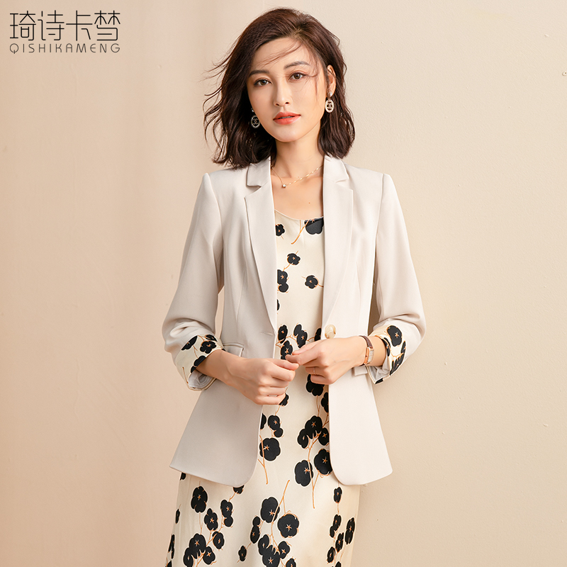 西装外套女修身短款2025年春季