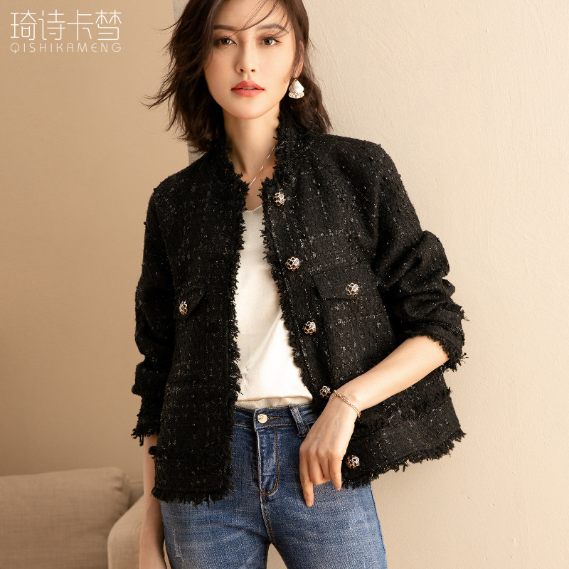 琦诗卡梦2025春装新款小香风西装外套女纯色西服高级感小香风外套
