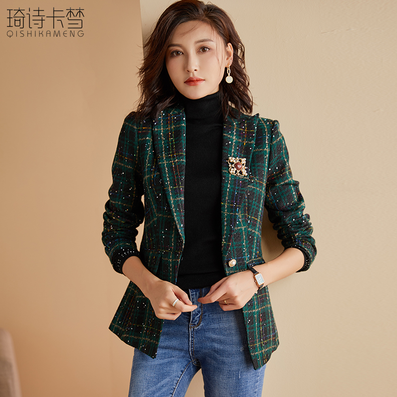 小香风气质名媛小个子修身西装