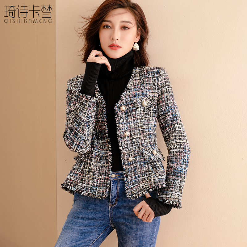 小香风毛呢外套女2025春秋新款