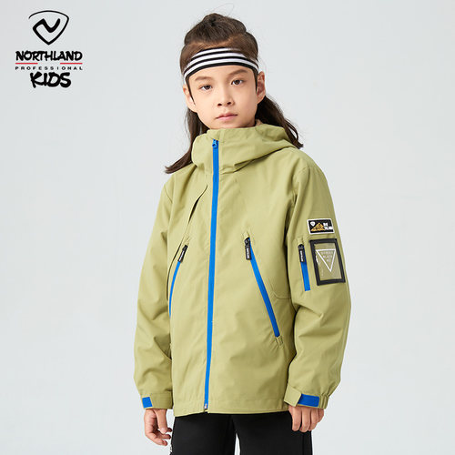 诺诗兰儿童冲锋衣三合一摇粒夹克
