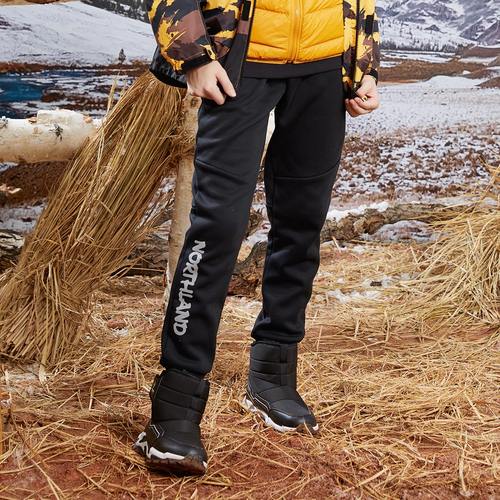 NORTHLAND男童加绒卫裤冬季户外裤子立体剪裁保暖运动长裤