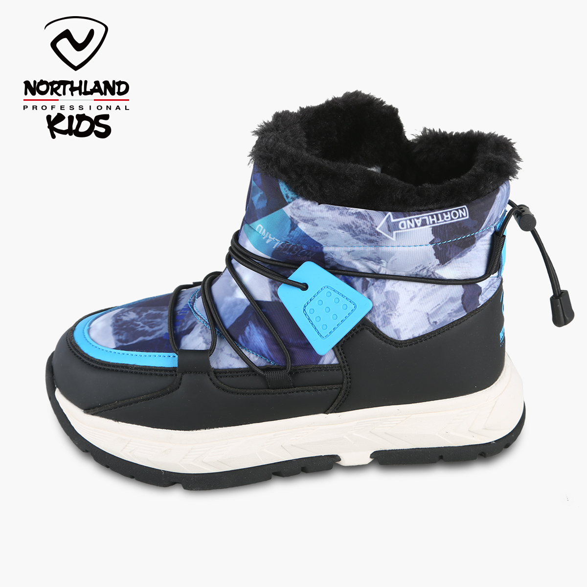 诺诗兰男童防泼水熊底防滑雪地靴