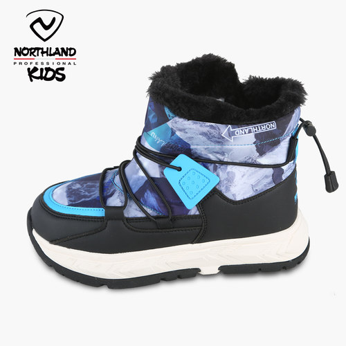 诺诗兰男童防泼水熊底防滑雪地靴