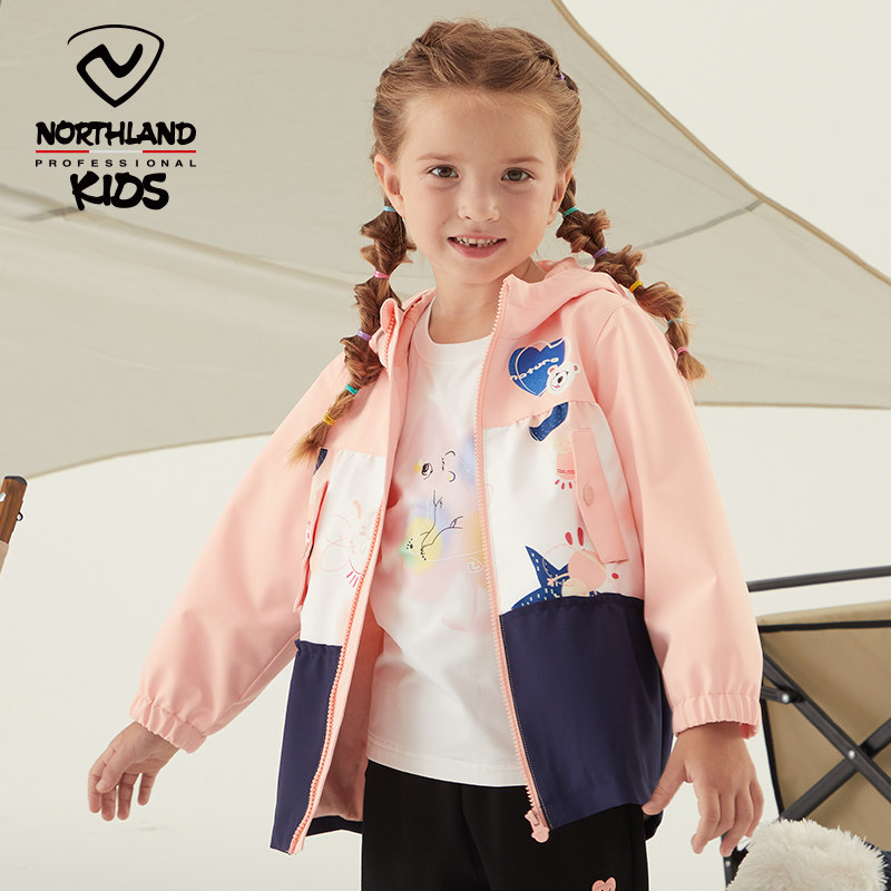 诺诗兰儿童小女童单层冲锋衣秋季新品时尚拼接超级防泼水夹克,童装/婴儿装/亲子装,儿童冲锋衣,淘宝优惠券,粉丝福利购,淘宝优惠卷