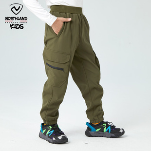 NORTHLAND儿童软壳裤冬季新品加绒加厚保暖长裤防风防水运动裤
