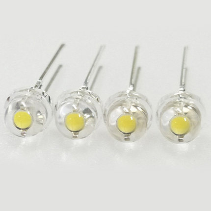 F5草帽正白光冷白0.06W0.2瓦0.5W散光水晶灯超高亮手电5mmled灯珠