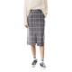 高档货 新款 99514 奈昕正品 new skirt时尚 方格中长款 开叉半身裙