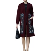 口袋拼接随性百搭毛针织衫 奈昕定制 Wool sweater新款 26538 new