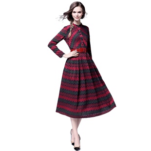 化私人订制 时尚 112000 女韩版 气质立领收腰显瘦连衣 时装 奈昕个性