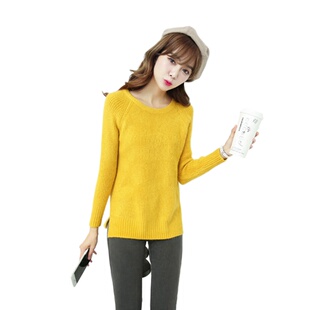 高档货 风气质韩版 99588 sweater都市修身 新纯色毛衣 new 奈昕正品