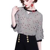 上衣搭纯色短裤 奈昕个性 正品 休闲街头格纹长袖 化私人订制 131565