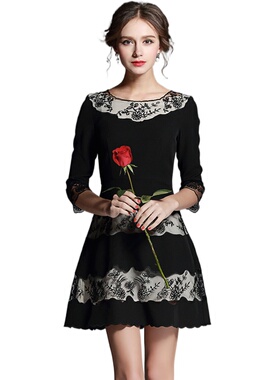 奈昕个性化私人订制112554 new dress女装熟女气质收腰显瘦春款连