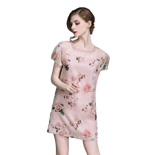 奈昕让您穿着漂亮个性化私人订制 22322 new dress情人节短袖网纱